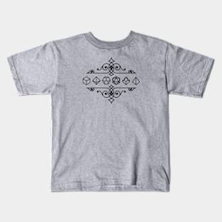 Polyhedral Dice Icons RPG D20 Kids T-Shirt